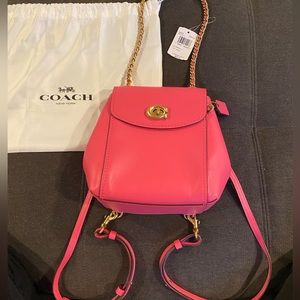 Coach mini backpack purse, new with tags